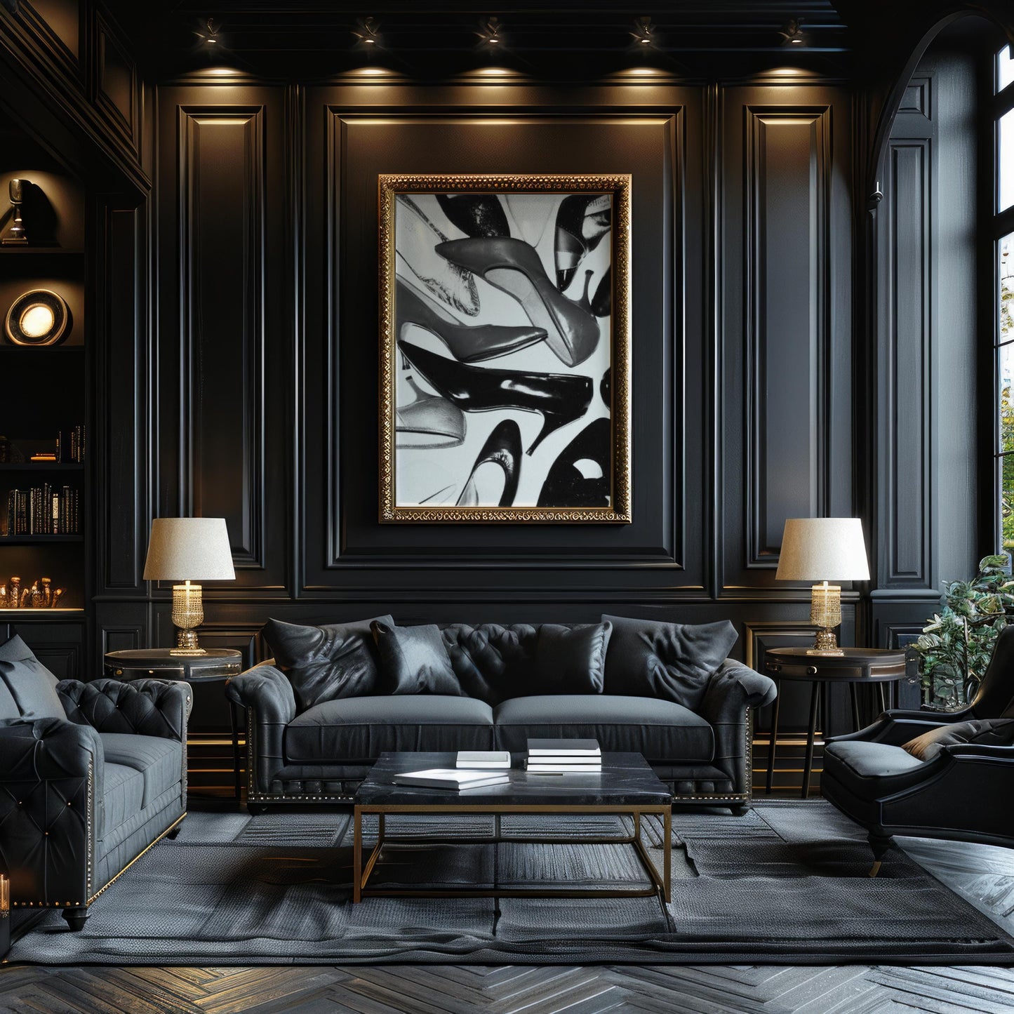 Black and White High Heels Fashion Print | Minimalist Chic Wall Art wall art print, minimalist black and white poster, modern Scandinavian wall decor, Monohaus