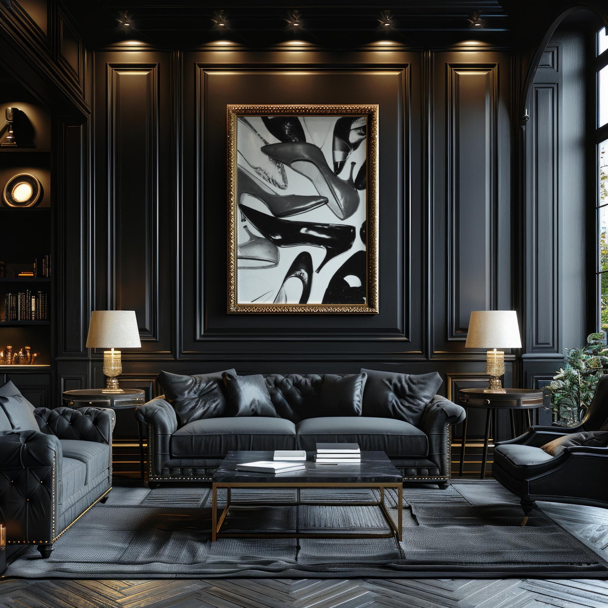 Black and White High Heels Fashion Print | Minimalist Chic Wall Art wall art print, minimalist black and white poster, modern Scandinavian wall decor, Monohaus