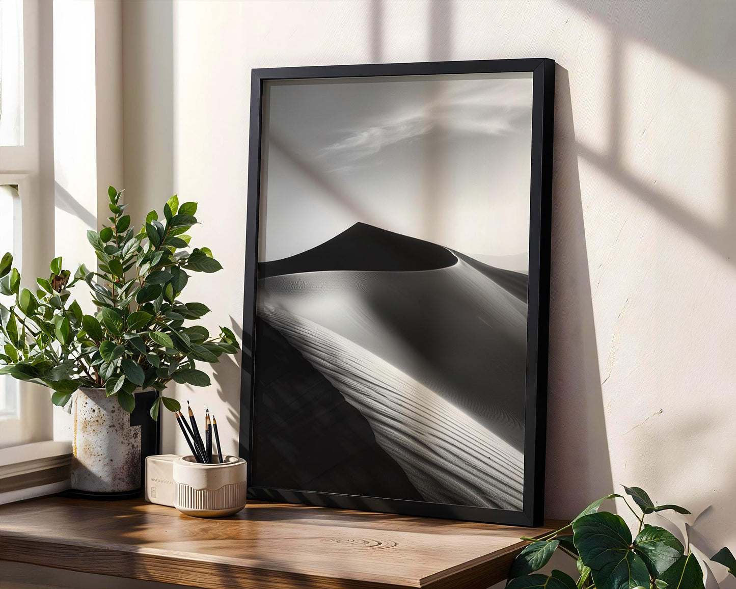 Minimal Wall Art | Desert Dune Photography Print | Minimalist Modern Home Poster wall art print, minimalist black and white poster, modern Scandinavian wall decor, Monohaus