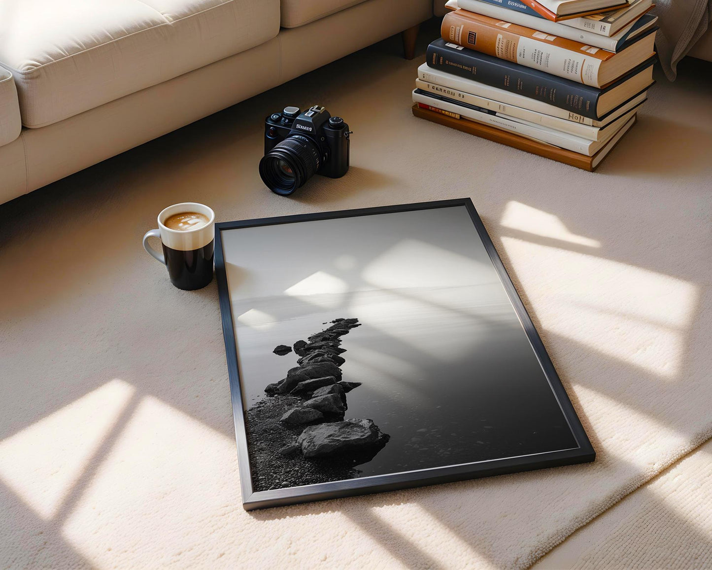 World Landmark | Lake Geneva Photography Print | Swiss Alps Minimalist Wall Art