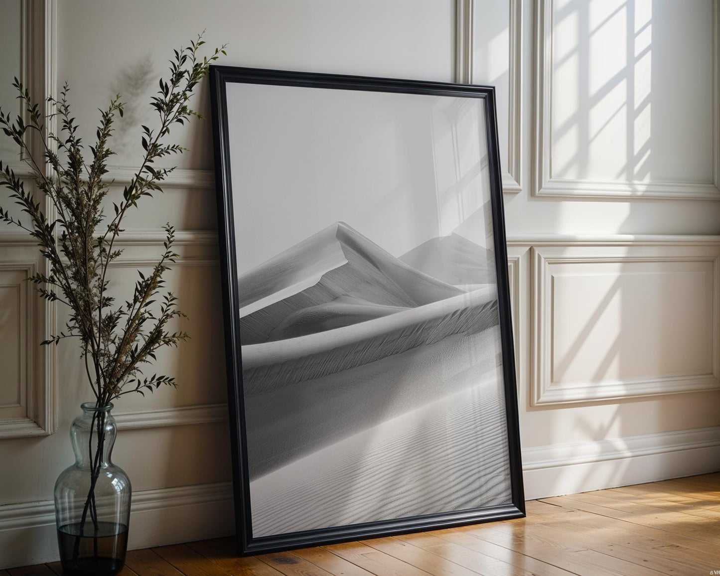 Botanical Photo | Sand Dune Landscape Print | Minimalist Black and White Fine Art wall art print, minimalist black and white poster, modern Scandinavian wall decor, Monohaus