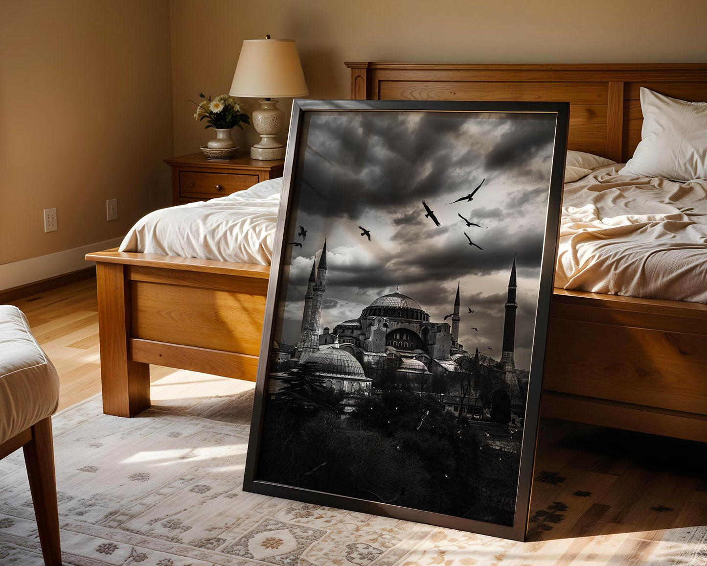 World Landmark | Hagia Sophia Istanbul Print | Dramatic Black and White Photography