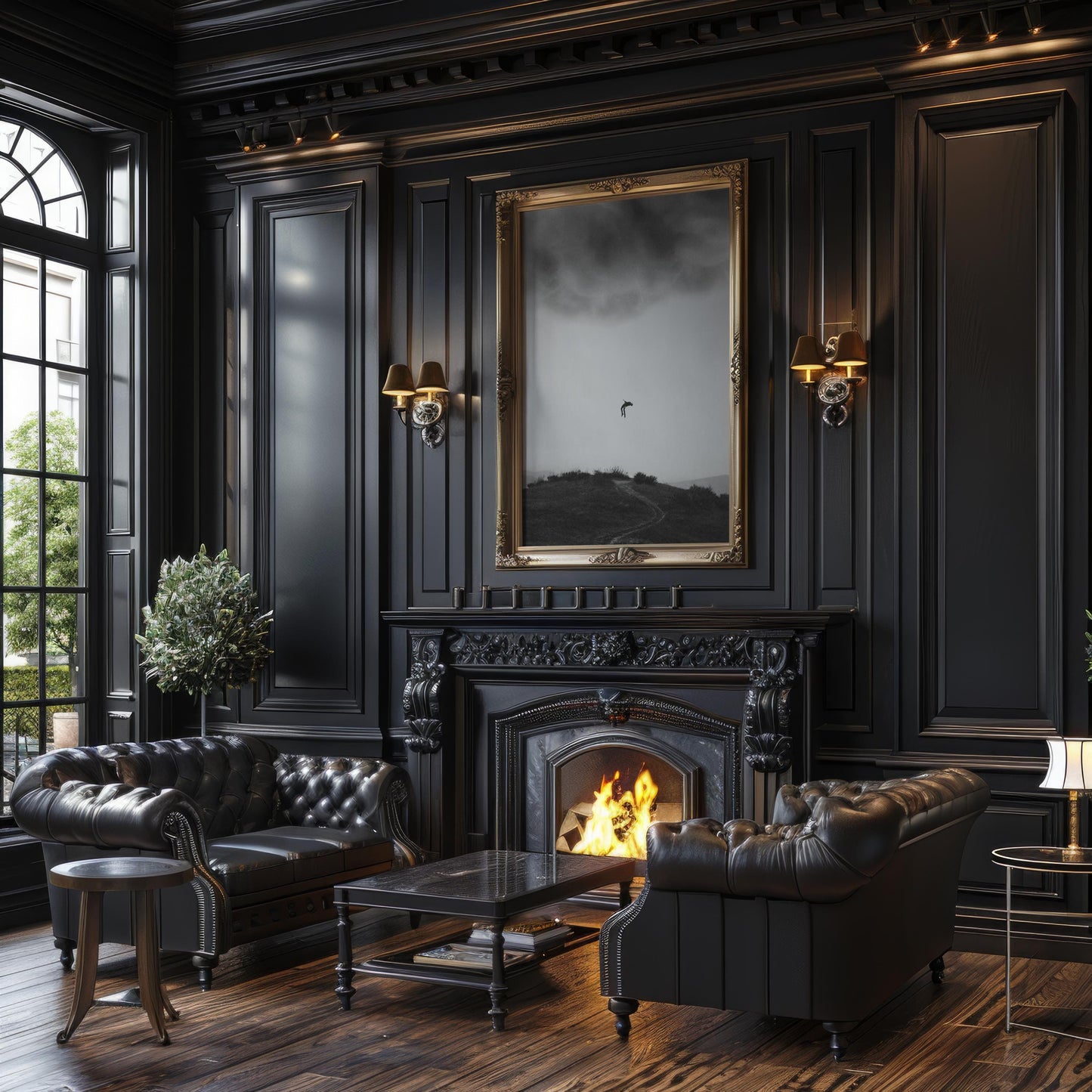 Designer Wall Art | Minimalist Falling Figure Print | Black & White Modern Poster wall art print, minimalist black and white poster, modern Scandinavian wall decor, Monohaus