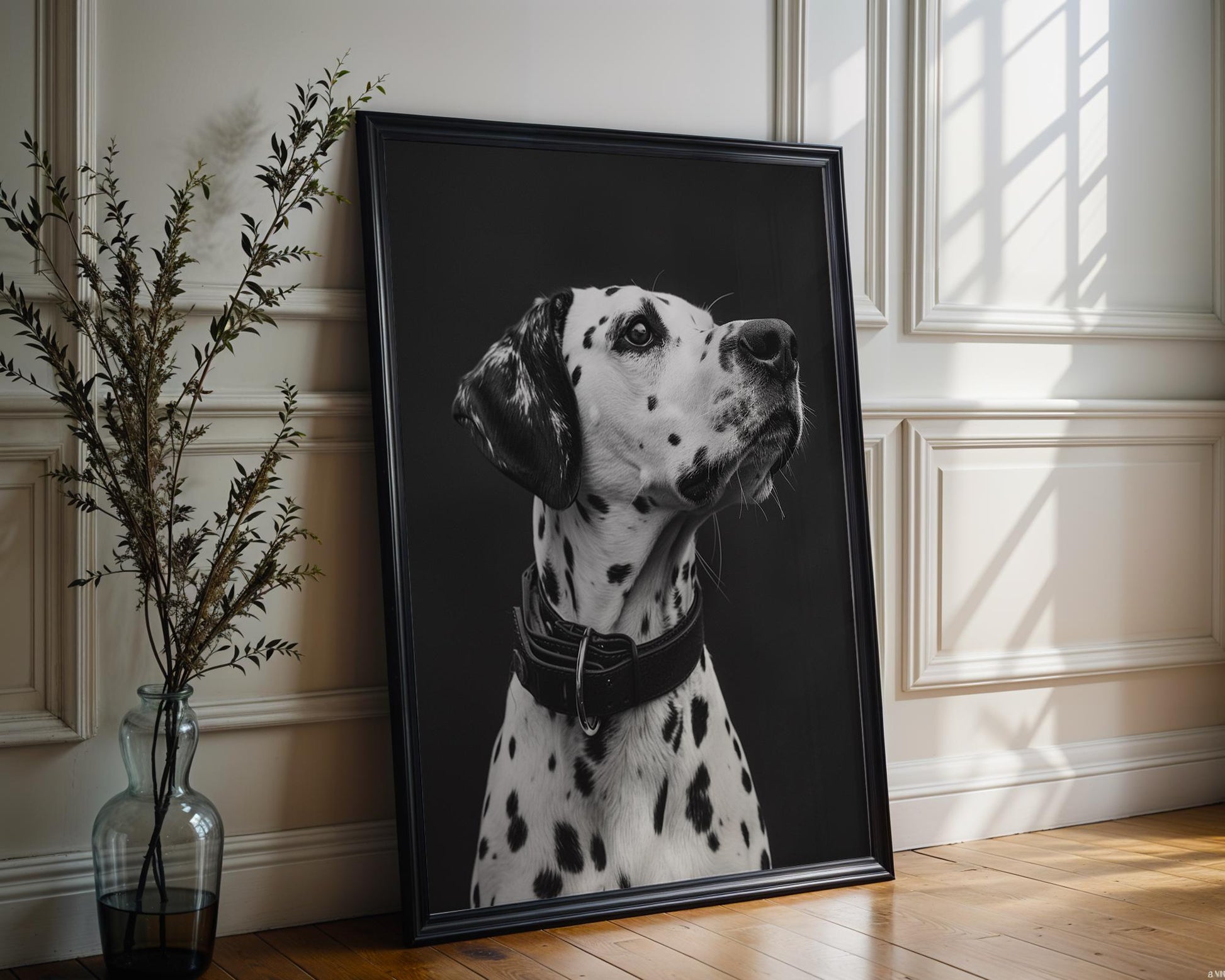 Dog Photography Dalmatian | Black and White Animal Poster | Modern Pet Print wall art print, minimalist black and white poster, modern Scandinavian wall decor, Monohaus