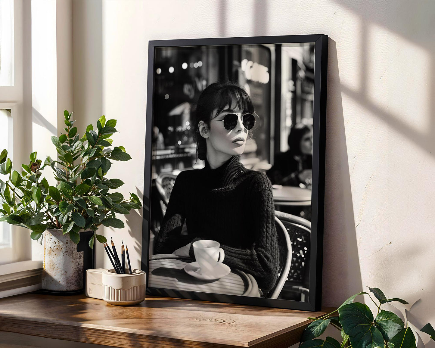 Minimal Wall Art | Retro Paris Fashion Print |  Monochrome Photography wall art print, minimalist black and white poster, modern Scandinavian wall decor, Monohaus