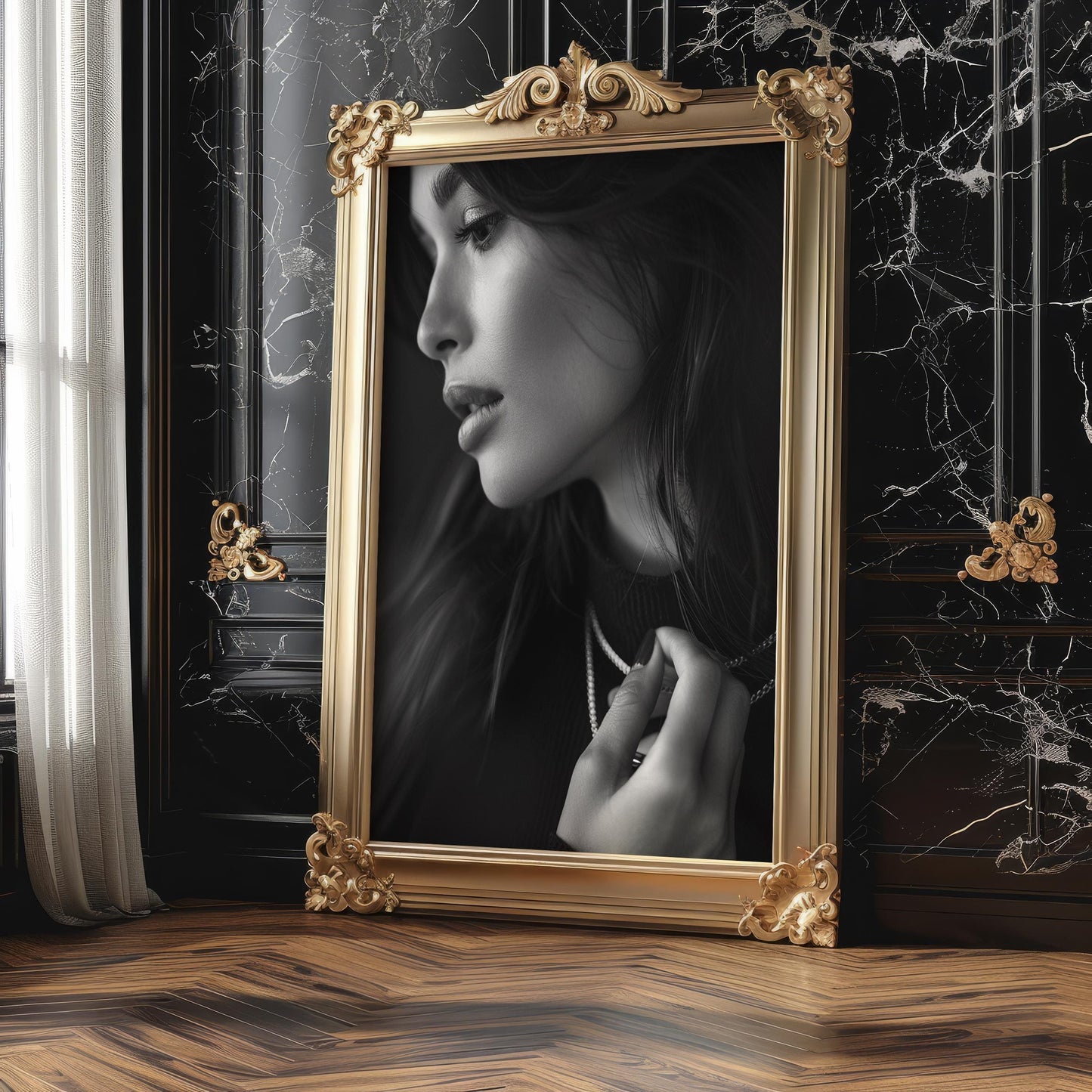 Minimal Wall Art | Retro Paris Fashion Print |  Glamour Photography wall art print, minimalist black and white poster, modern Scandinavian wall decor, Monohaus