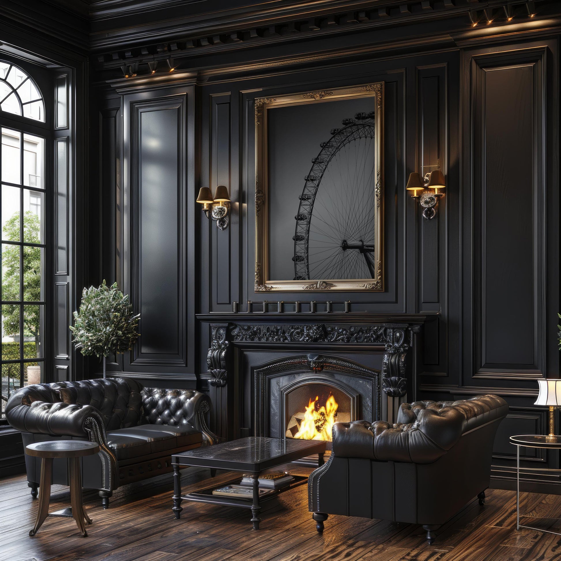 World Landmark | London Eye Photography Print | Minimalist Black and White Wall Art wall art print, minimalist black and white poster, modern Scandinavian wall decor, Monohaus