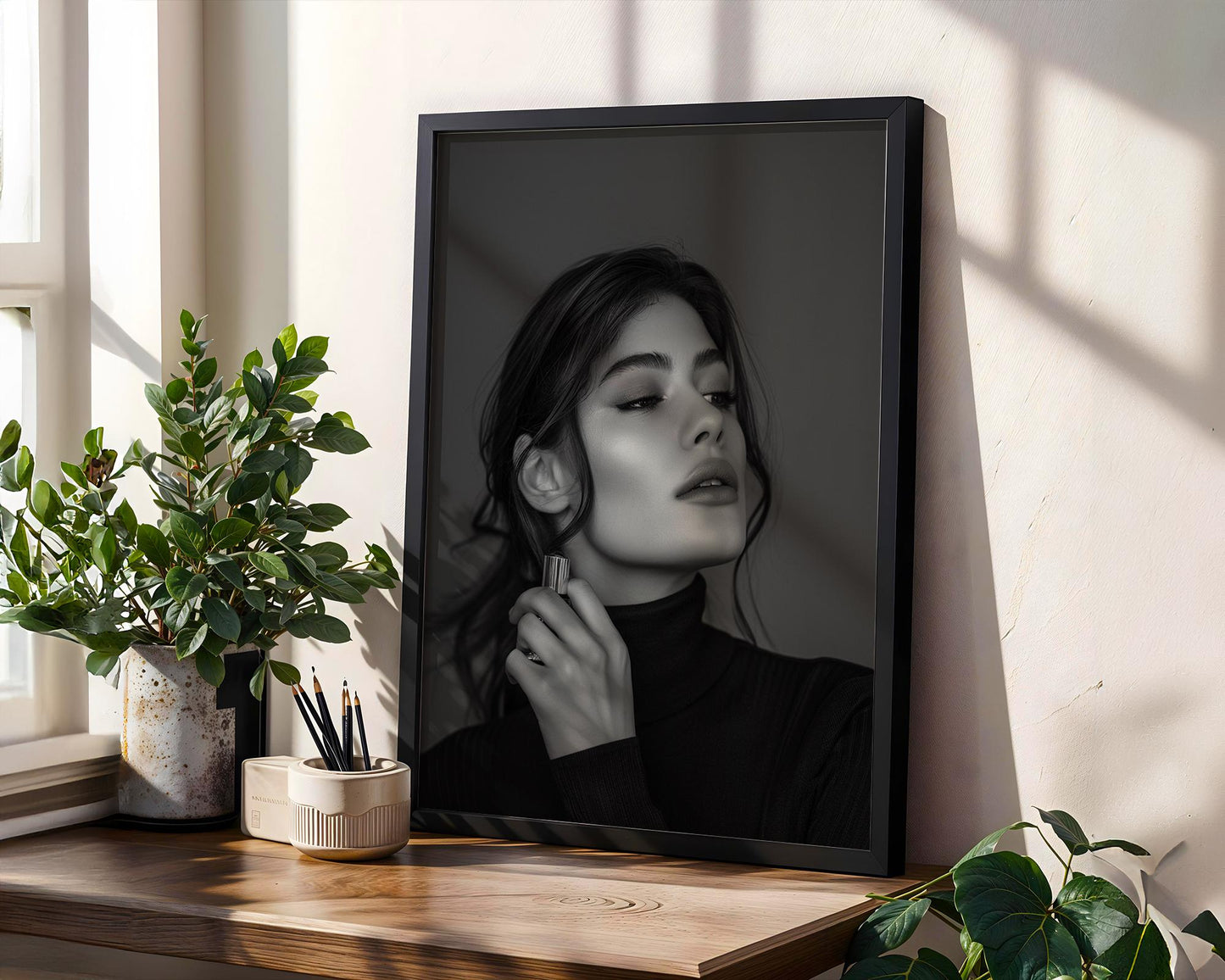 Minimal Wall Art Elegant Woman Perfume Portrait | Minimal Wall Art  for Home Decor wall art print, minimalist black and white poster, modern Scandinavian wall decor, Monohaus