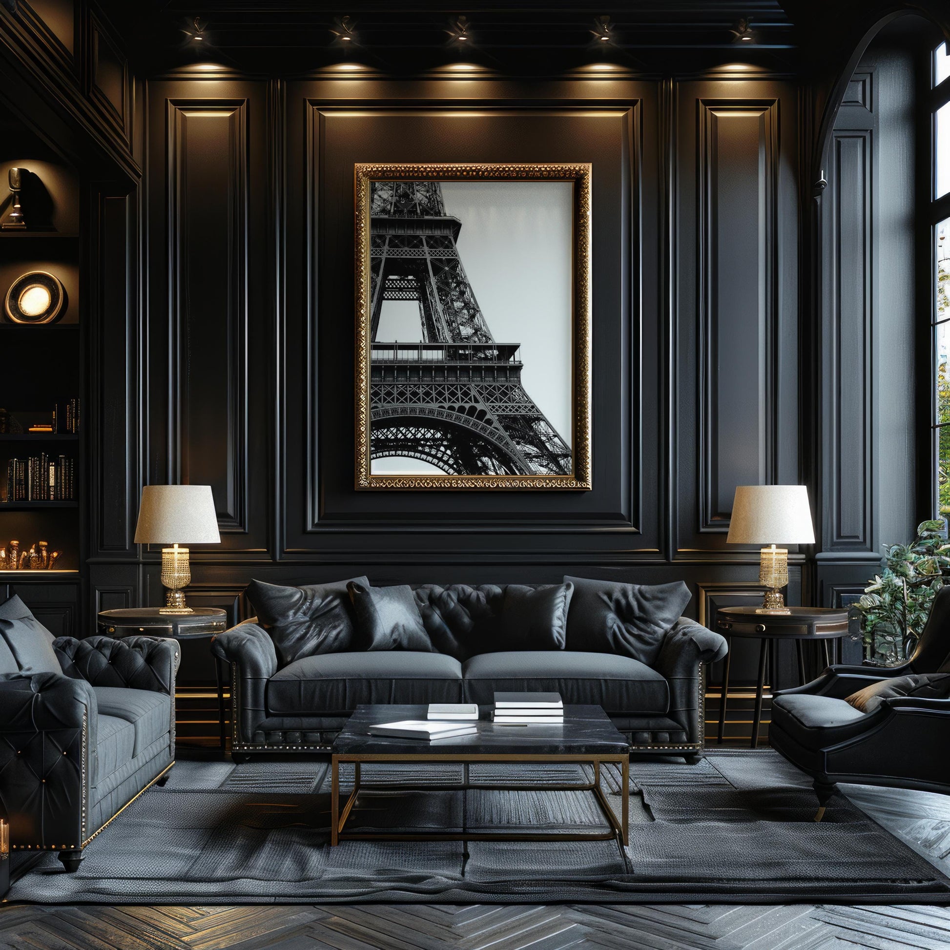 World Landmark | Eiffel Tower Print | Black and White Paris Photography, Minimalist Architecture wall art print, black and white architectural poster, minimalist modern Scandinavian wall decor, Monohaus