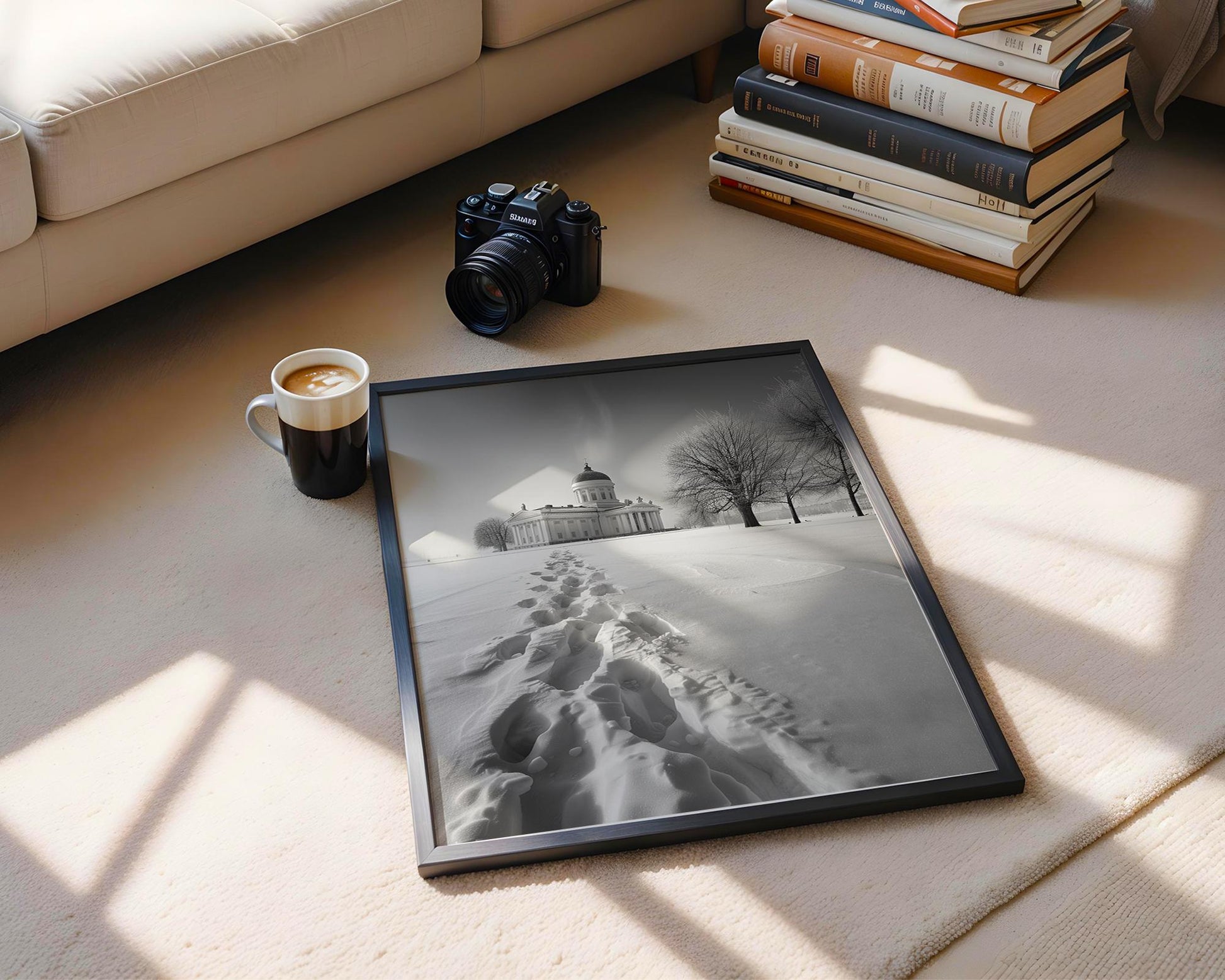World Landmark | Helsinki Cathedral Black and White Photography Print | Finland Nordic Wall Art wall art print, minimalist black and white poster, modern Scandinavian wall decor, Monohaus