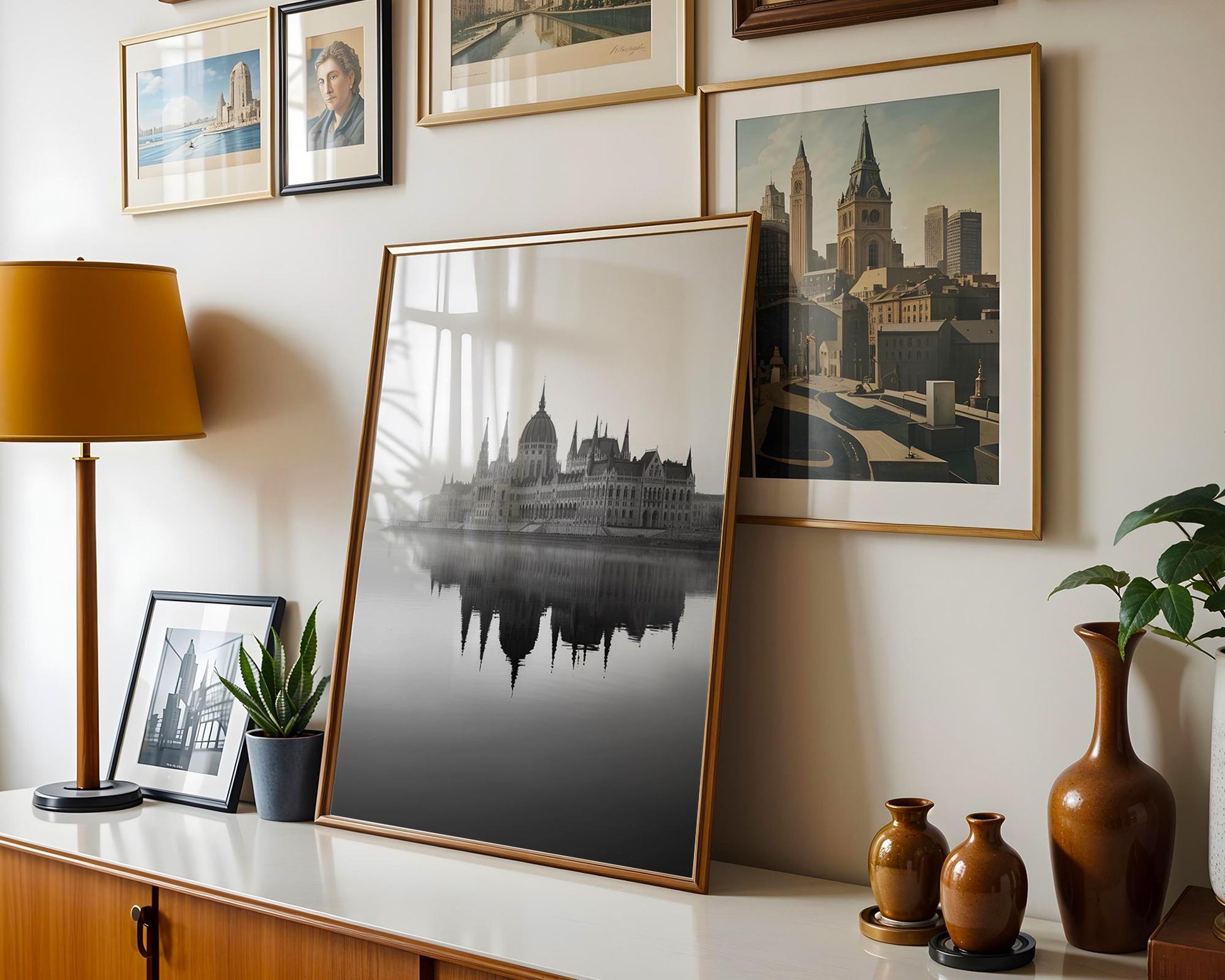 World Landmark | Budapest Parliament Print | Black and White Architecture Photography wall art print, black and white architectural poster, minimalist modern Scandinavian wall decor, Monohaus