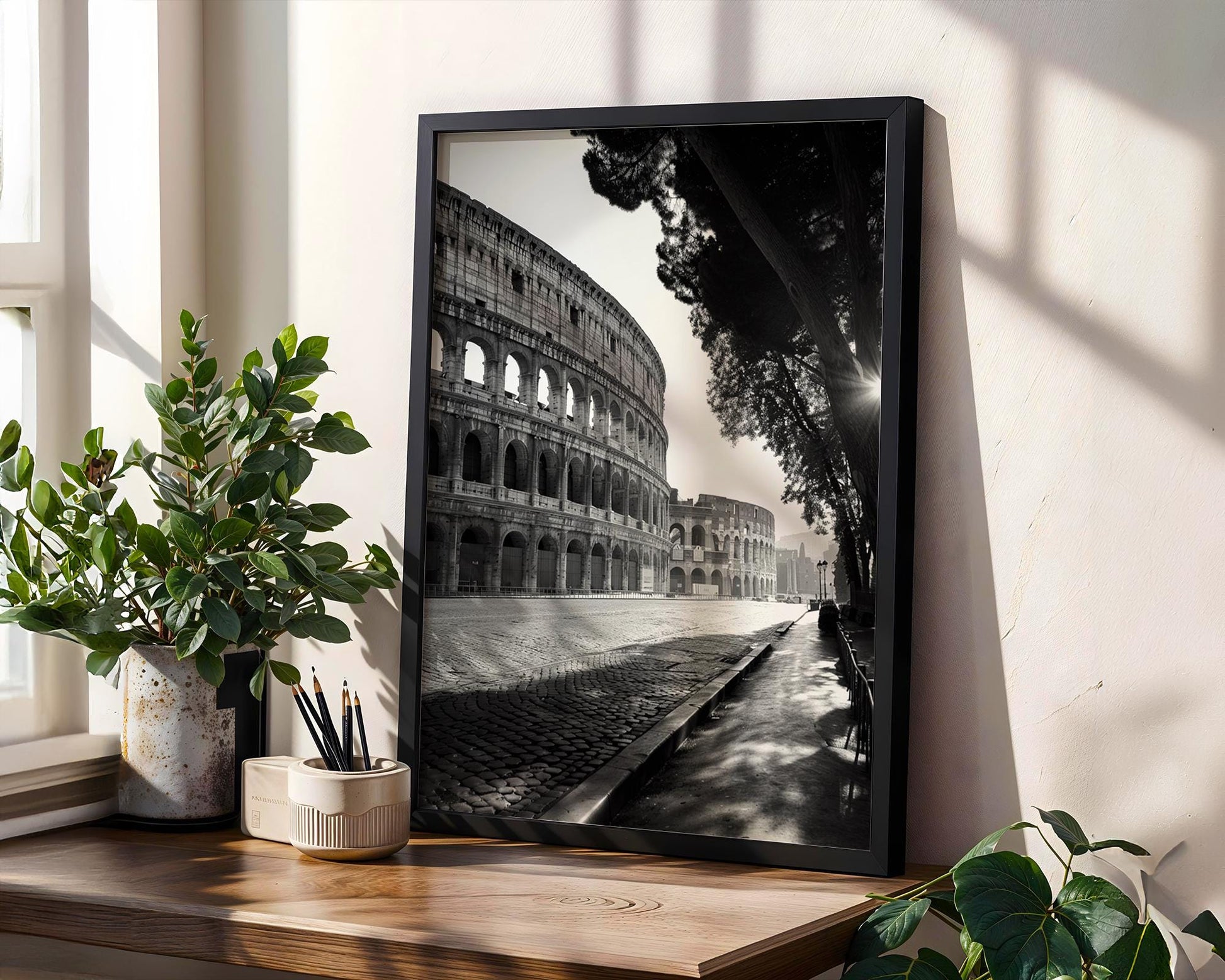 World Landmark | Rome Colosseum Photography Print | Black and White Italian Architecture Wall Art wall art print, black and white architectural poster, minimalist modern Scandinavian wall decor, Monohaus