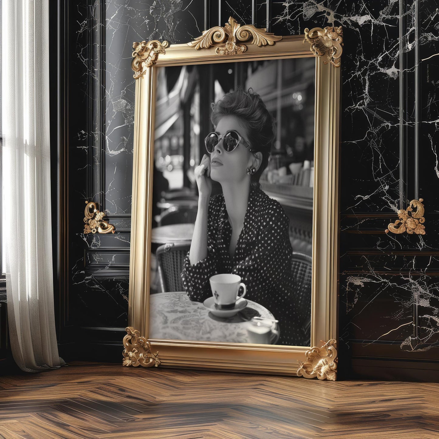 Minimal Wall Art | Retro Paris Fashion Print |  Glamour Photography wall art print, minimalist black and white poster, modern Scandinavian wall decor, Monohaus