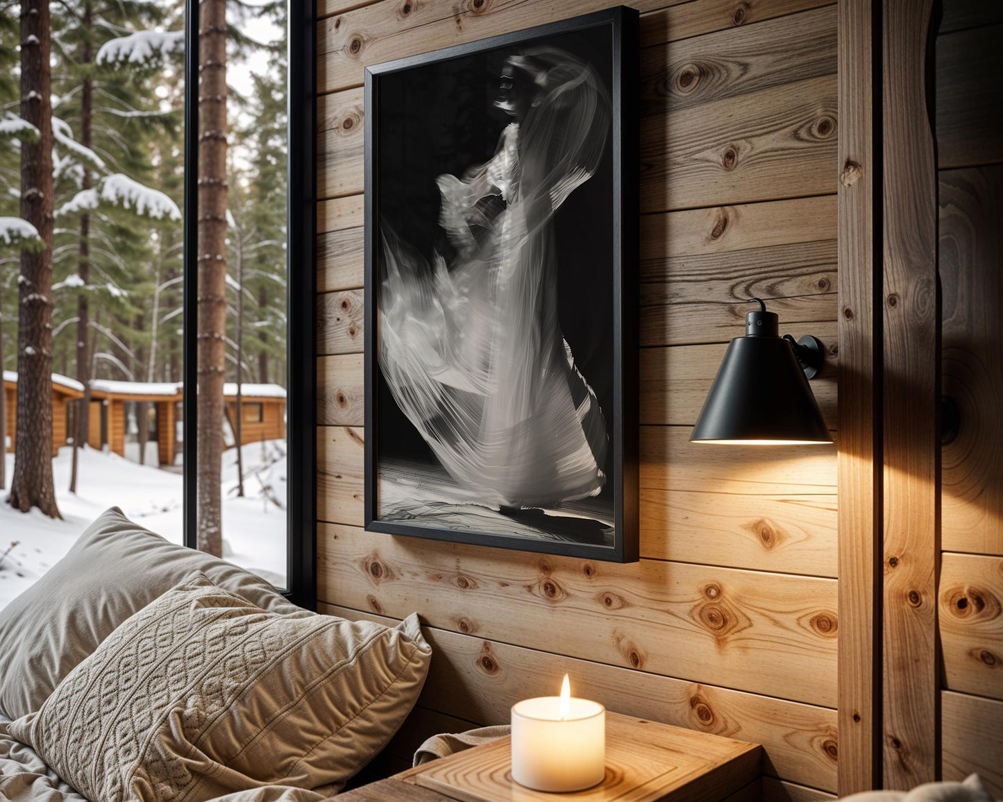 Minimal Wall Art Dancer in Motion | Black and White Fine Art Photography wall art print, minimalist black and white poster, modern Scandinavian wall decor, Monohaus