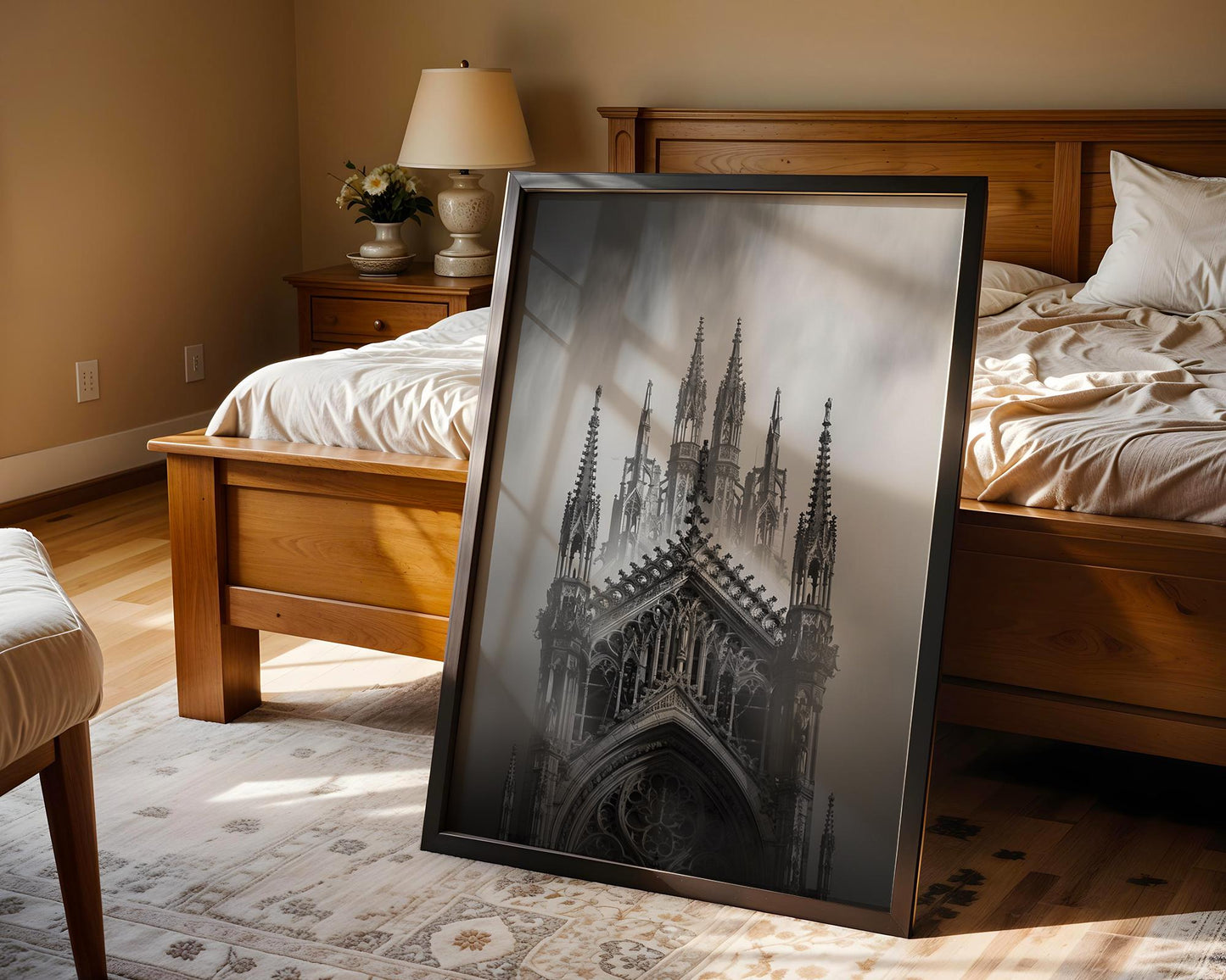 World Landmark | Gothic Church Photography Print | Moody Black and White Wall Art wall art print, minimalist black and white poster, modern Scandinavian wall decor, Monohaus