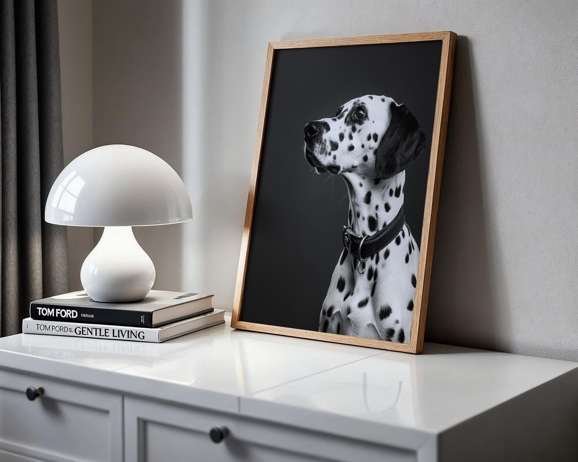Dog Photography Dalmatian | Black and White Animal Poster | Modern Pet Print wall art print, minimalist black and white poster, modern Scandinavian wall decor, Monohaus