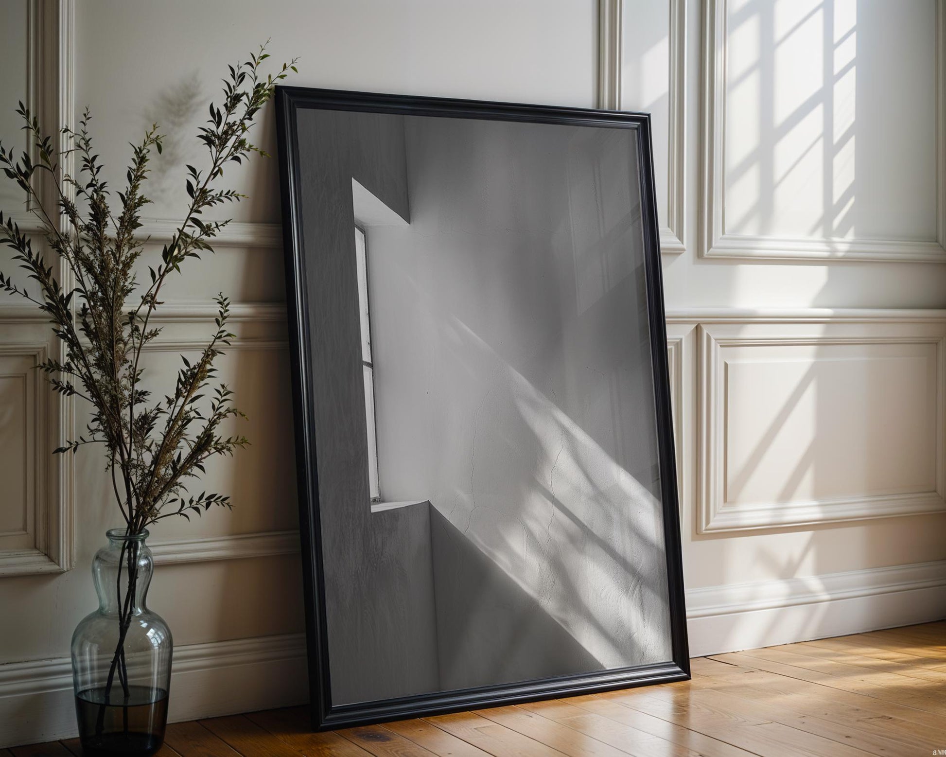 Minimal Wall Art Minimalist Light & Shadow Print | Modern Geometric Photography abstract wall art print, geometric minimalist poster, modern Scandinavian decor, Monohaus