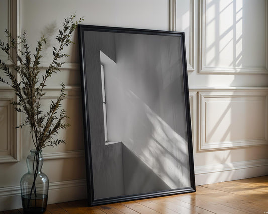 Minimal Wall Art Minimalist Light & Shadow Print | Modern Geometric Photography abstract wall art print, geometric minimalist poster, modern Scandinavian decor, Monohaus