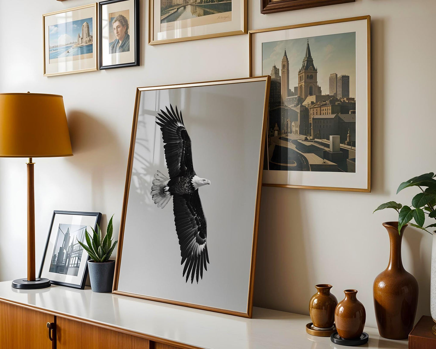 Wildlife Poster | Eagle in Flight Art Print | Black & White Photography, Modern Wall Decor wall art print, minimalist black and white poster, modern Scandinavian wall decor, Monohaus