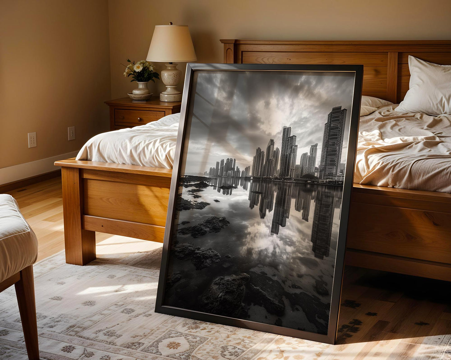 World Landmark | Panama City Skyline Print | Black and White Architecture Photography