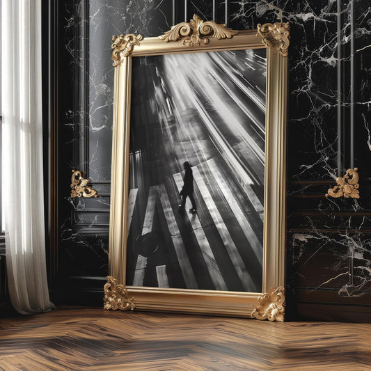 Urban Photography | Black and White Crosswalk Art Print | Minimalist Decor black and white photo print, minimalist monochrome wall art poster for modern interiors, Monohaus