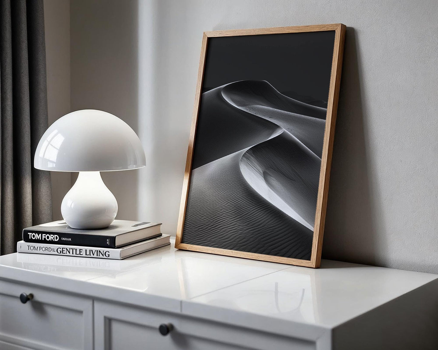 Botanical Photo | Desert Sand Dunes Print Black and White | Nature Landscape wall art print, minimalist black and white poster, modern Scandinavian wall decor, Monohaus