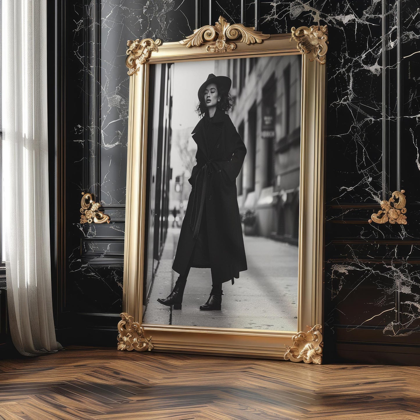 Black and White Fashion Photography Print | Chic Woman, Minimalist Wall Art wall art print, minimalist black and white poster, modern Scandinavian wall decor, Monohaus