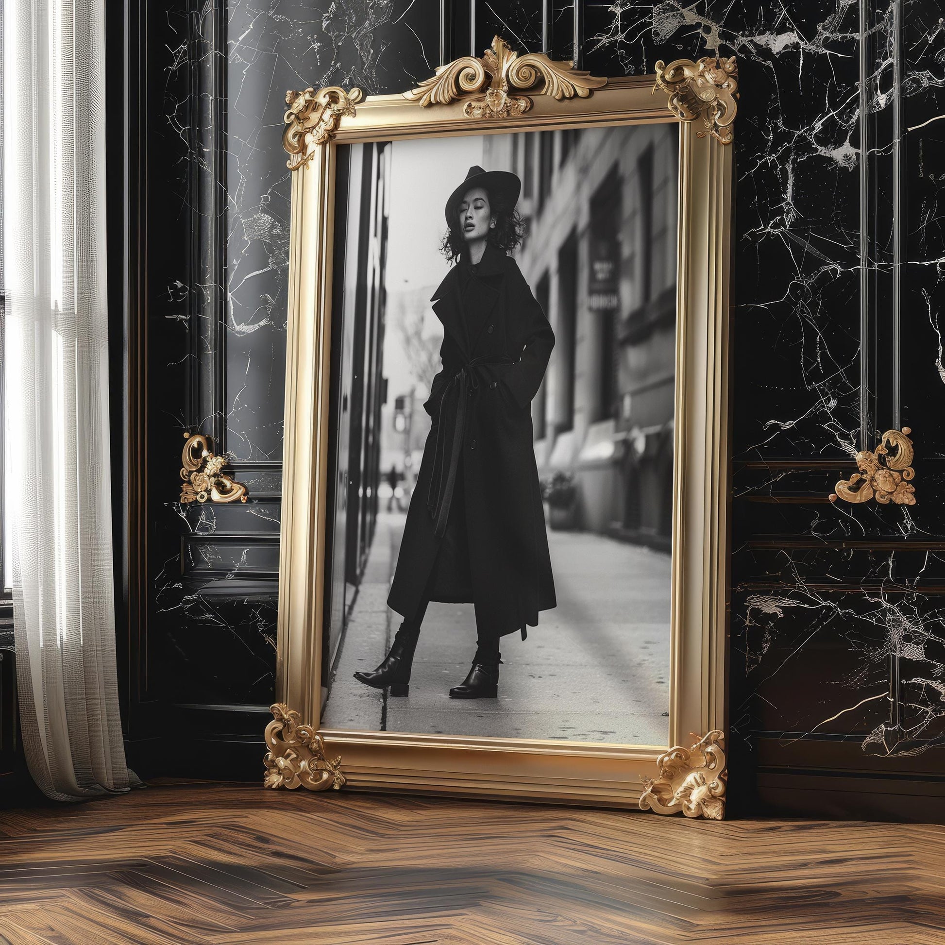 Black and White Fashion Photography Print | Chic Woman, Minimalist Wall Art wall art print, minimalist black and white poster, modern Scandinavian wall decor, Monohaus