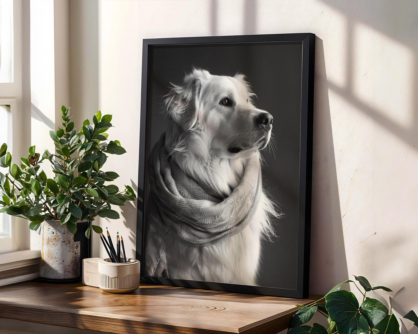 Dog Photography Pet Portrait Print | Minimalist Black and White Pet Home Decor wall art print, minimalist black and white poster, modern Scandinavian wall decor, Monohaus