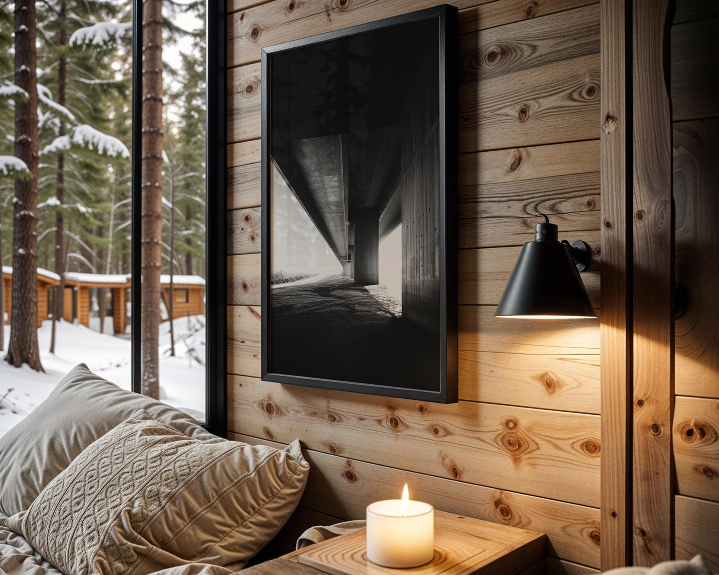 Urban Photography | Concrete Bridge Photography Print | Black and White Minimalist Wall Art wall art print, black and white architectural poster, minimalist modern Scandinavian wall decor, Monohaus