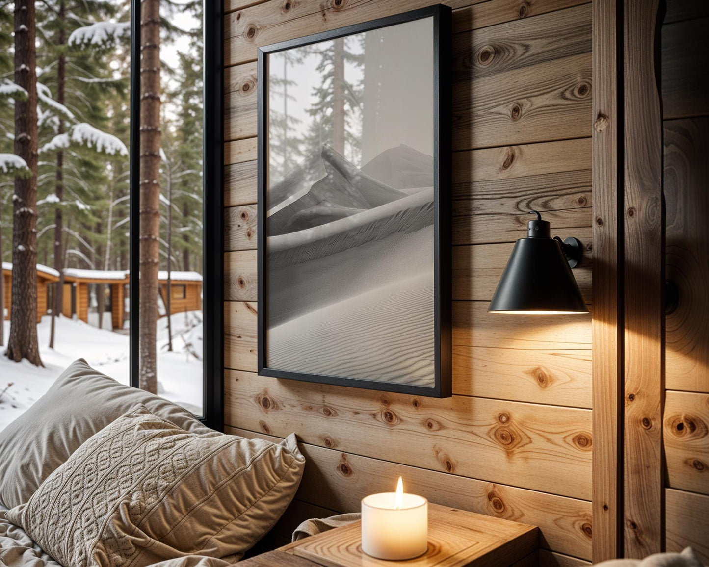 Botanical Photo | Sand Dune Landscape Print | Minimalist Black and White Fine Art wall art print, minimalist black and white poster, modern Scandinavian wall decor, Monohaus