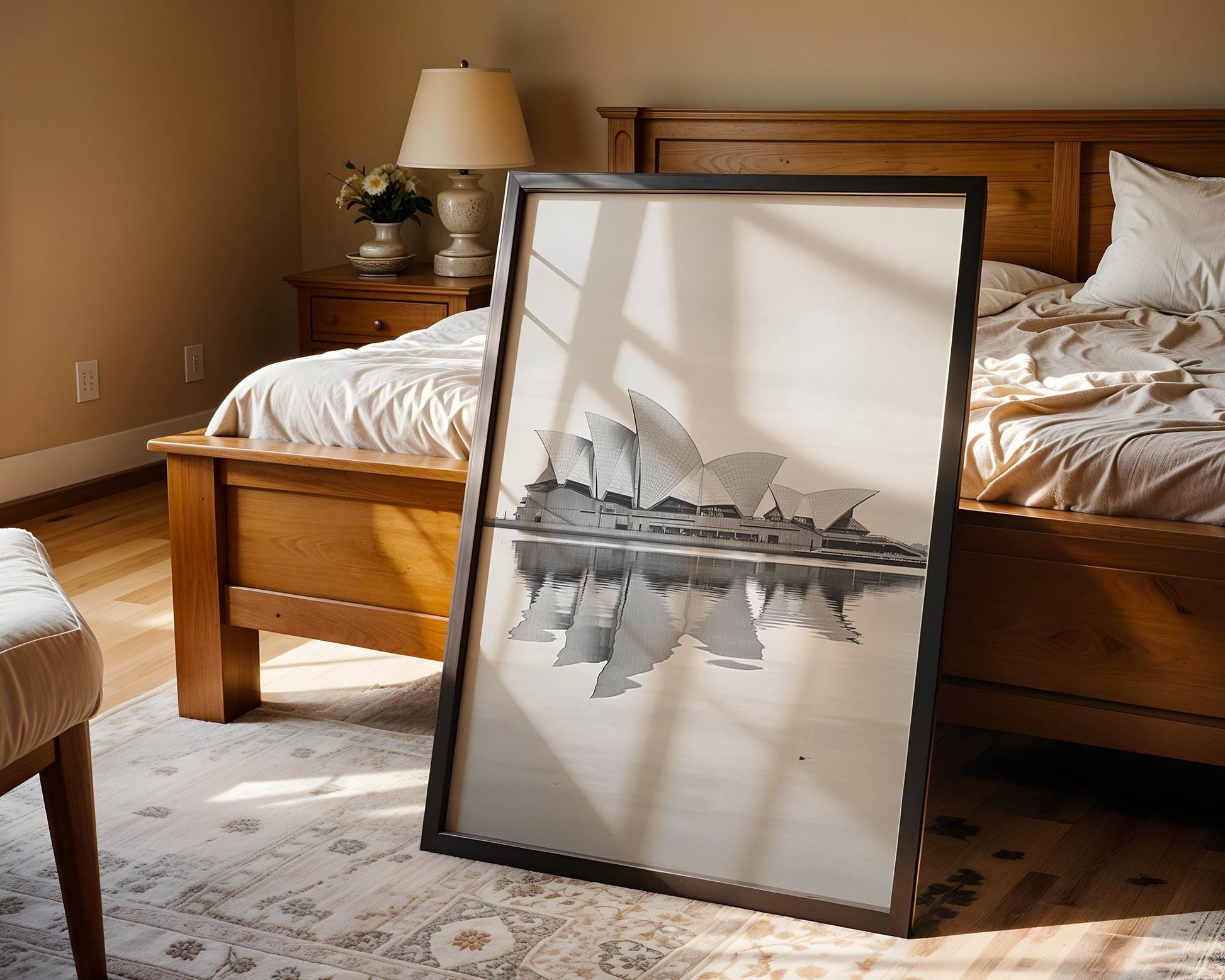 World Landmark | Sydney Opera House Print | Black and White Minimalist Architecture wall art print, black and white architectural poster, minimalist modern Scandinavian wall decor, Monohaus