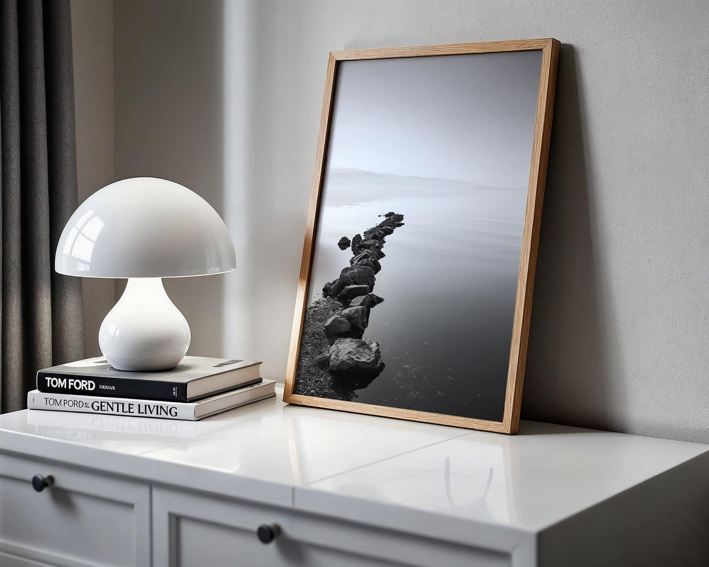 World Landmark | Lake Geneva Photography Print | Swiss Alps Minimalist Wall Art