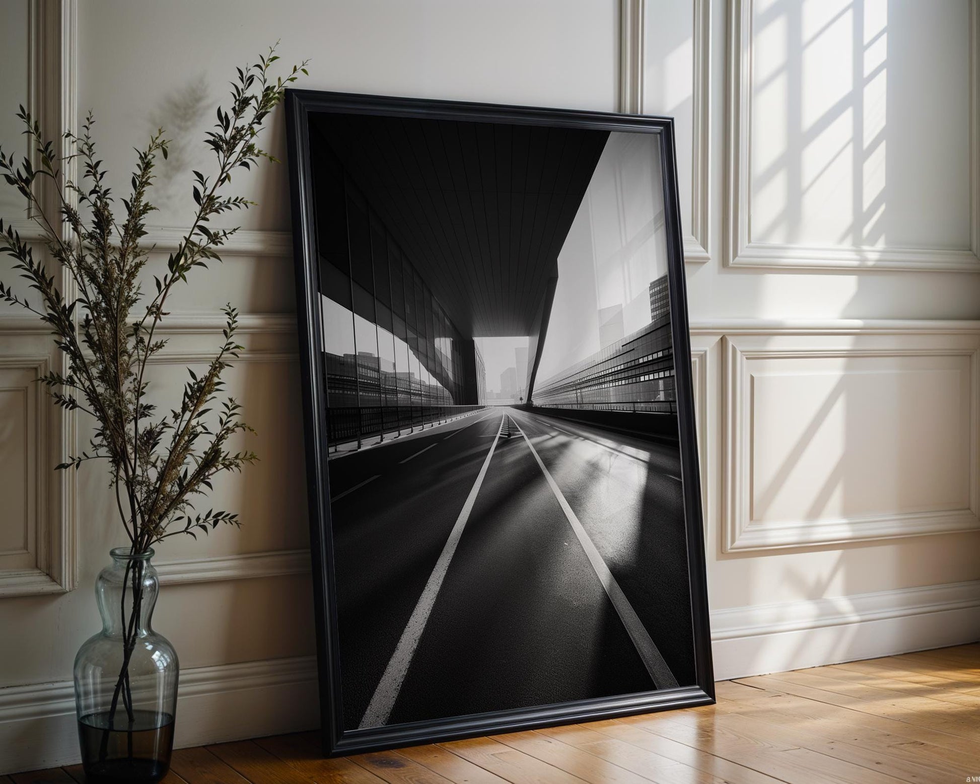 Urban Photography | Modern Architecture Print Black and White Abstract Building wall art print, black and white architectural poster, minimalist modern Scandinavian wall decor, Monohaus