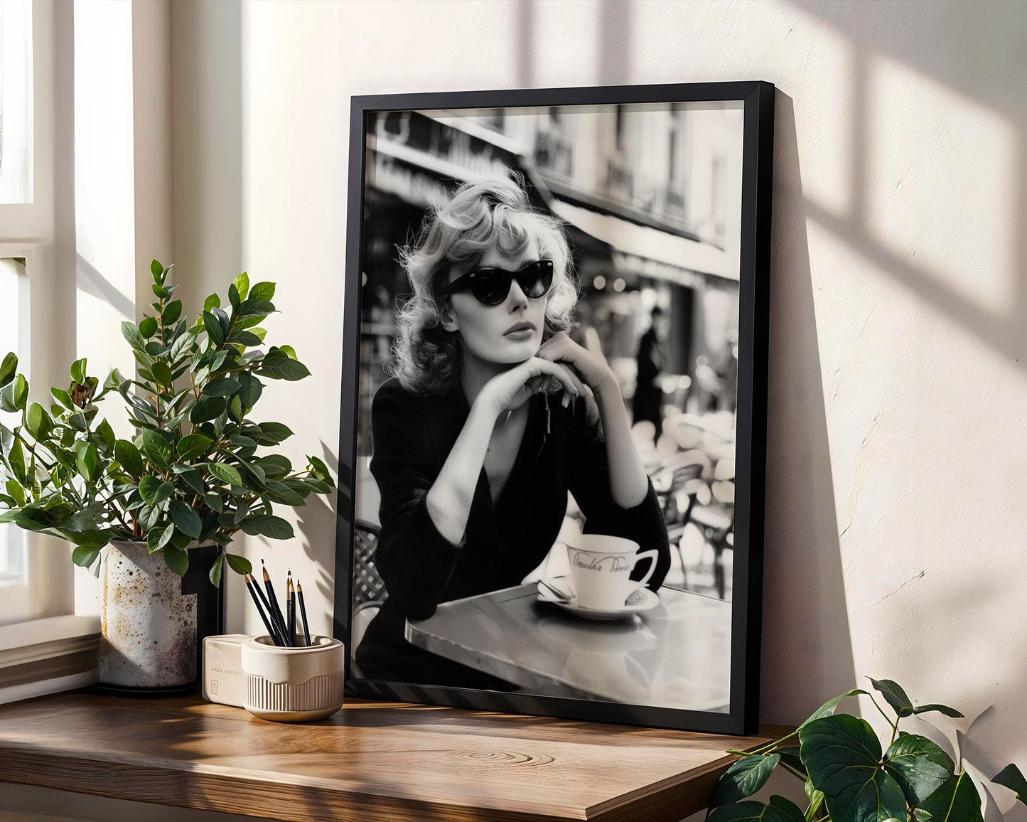 Minimal Wall Art | Retro Paris Fashion Print |  Monochrome Photography wall art print, minimalist black and white poster, modern Scandinavian wall decor, Monohaus