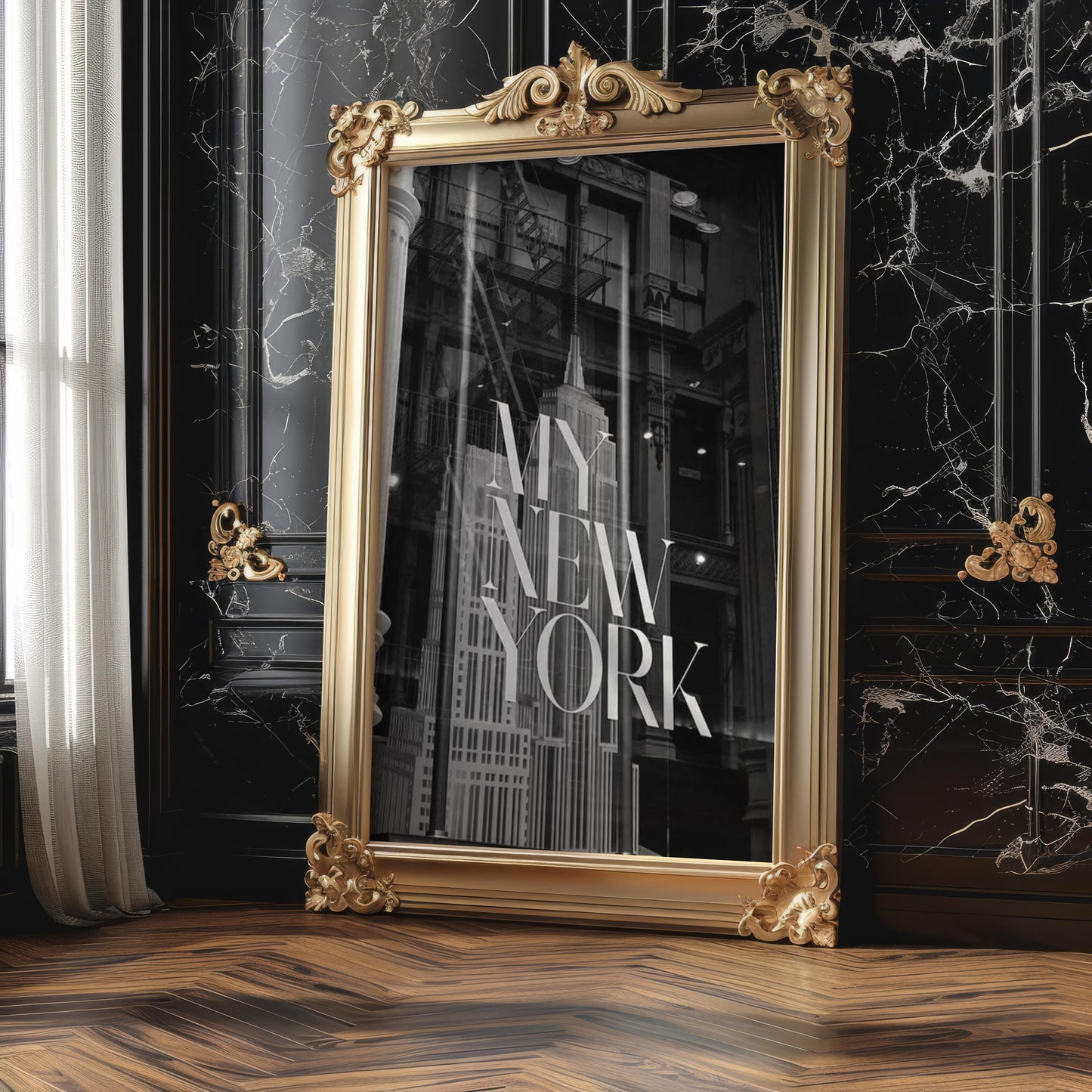 Designer Wall Art | Empire State Building Print | Black and White NYC Architectural wall art print, black and white architectural poster, minimalist modern Scandinavian wall decor, Monohaus