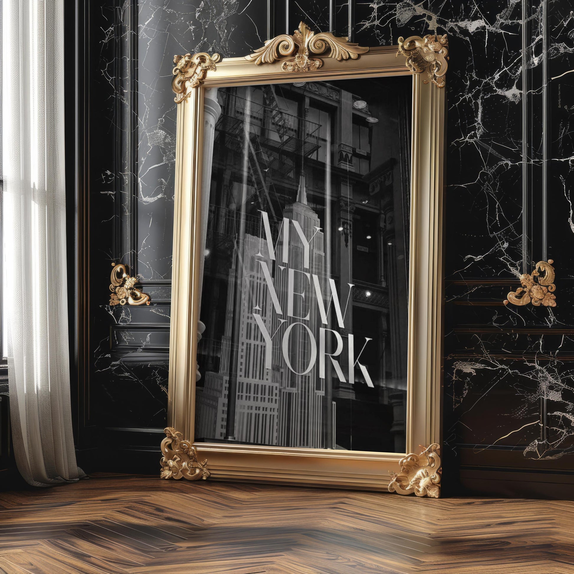 Designer Wall Art | Empire State Building Print | Black and White NYC Architectural wall art print, black and white architectural poster, minimalist modern Scandinavian wall decor, Monohaus