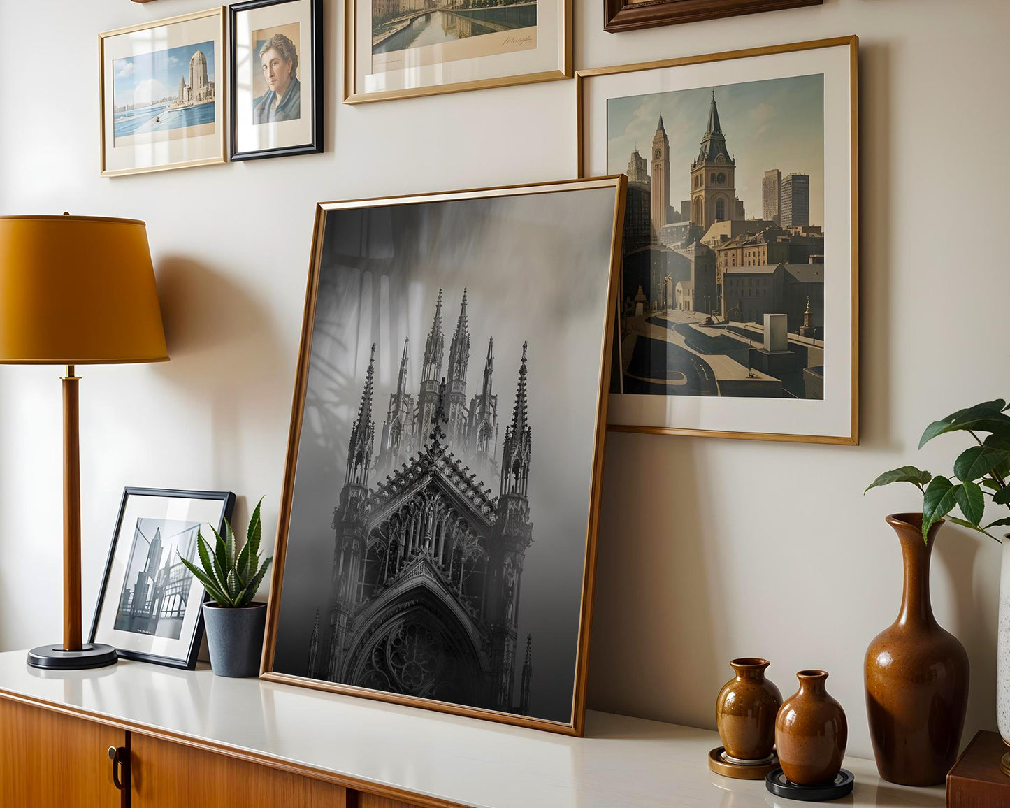 World Landmark | Gothic Church Photography Print | Moody Black and White Wall Art wall art print, minimalist black and white poster, modern Scandinavian wall decor, Monohaus