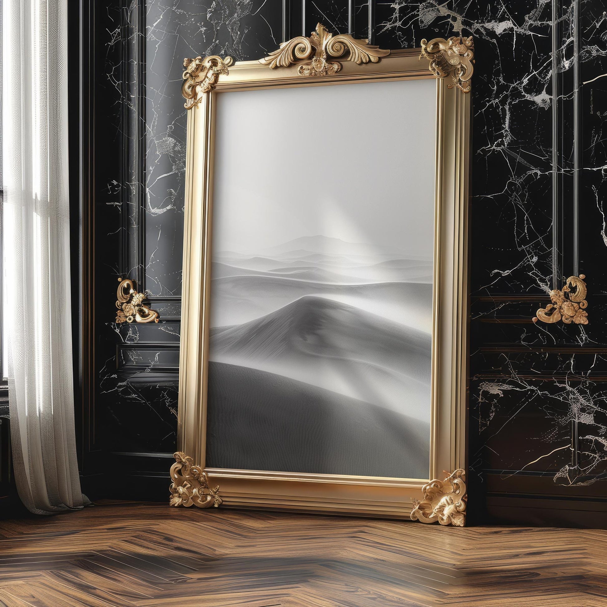 Botanical Photo | Minimalist Sand Dune Print | Black and White Desert Photography wall art print, minimalist black and white poster, modern Scandinavian wall decor, Monohaus