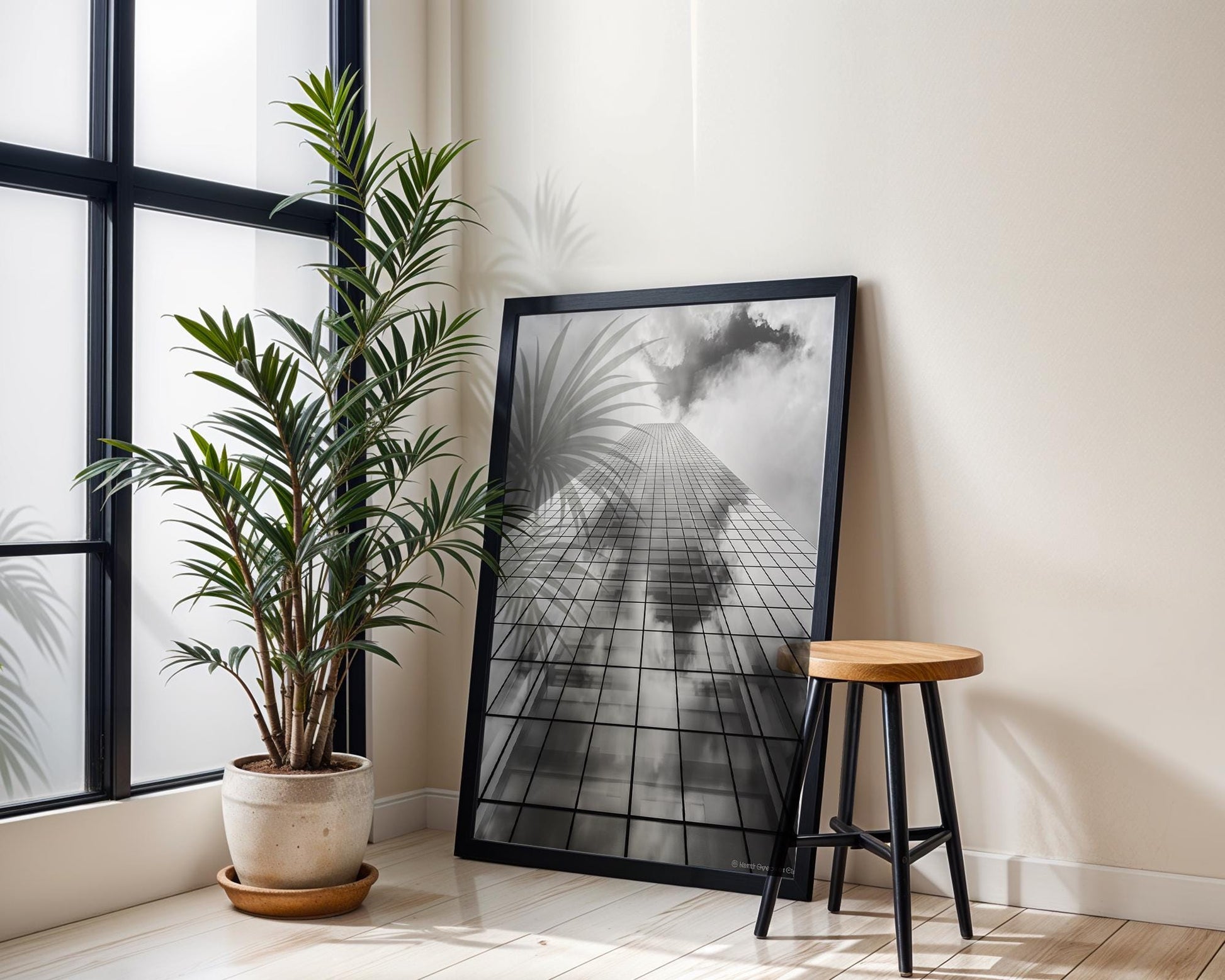 Urban Photography | Abstract Skyscraper Building Print | Minimal City Wall Art wall art print, black and white architectural poster, minimalist modern Scandinavian wall decor, Monohaus