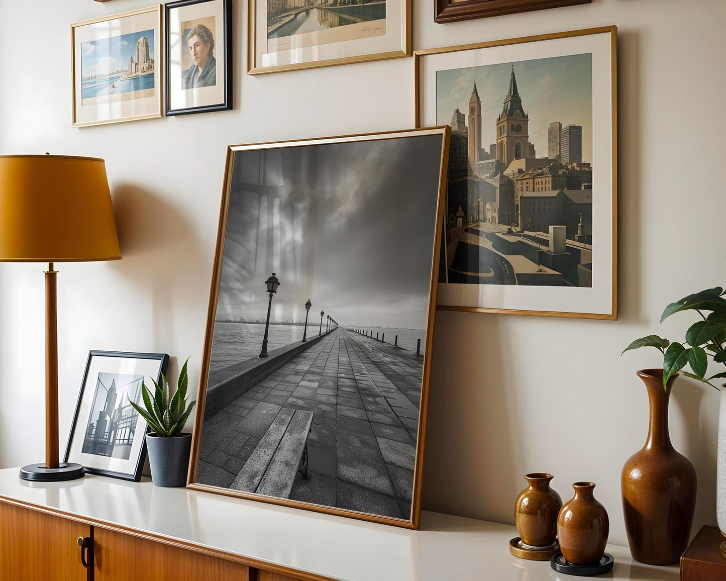 World Landmark | Thessaloniki Greece Print | Black and White Seaside Promenade Wall Art wall art print, minimalist black and white poster, modern Scandinavian wall decor, Monohaus