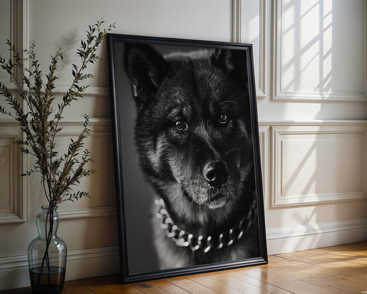 Dog Photography Art Print | Black and White Minimal Wall Decor | Modern Scandinavian Poster | Neutral Home or Office Art Print | Pet Lovers wall art print, minimalist black and white poster, modern Scandinavian wall decor, Monohaus