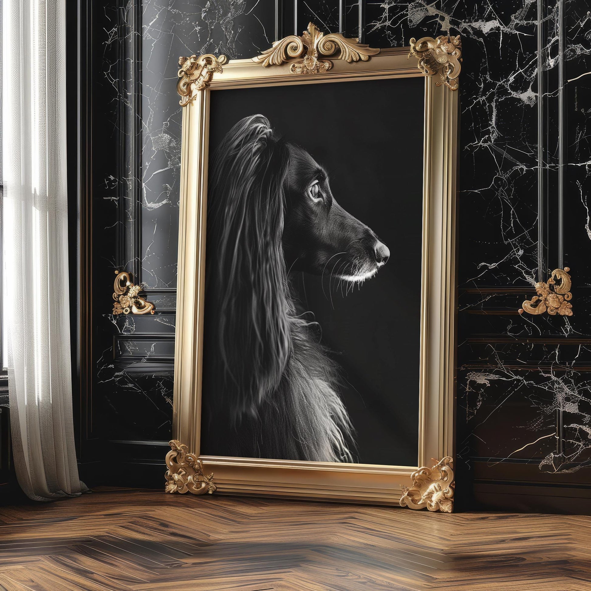 Dog Photography Afghan Hound Print | Fine Art , Minimalist Decor wall art print, minimalist black and white poster, modern Scandinavian wall decor, Monohaus