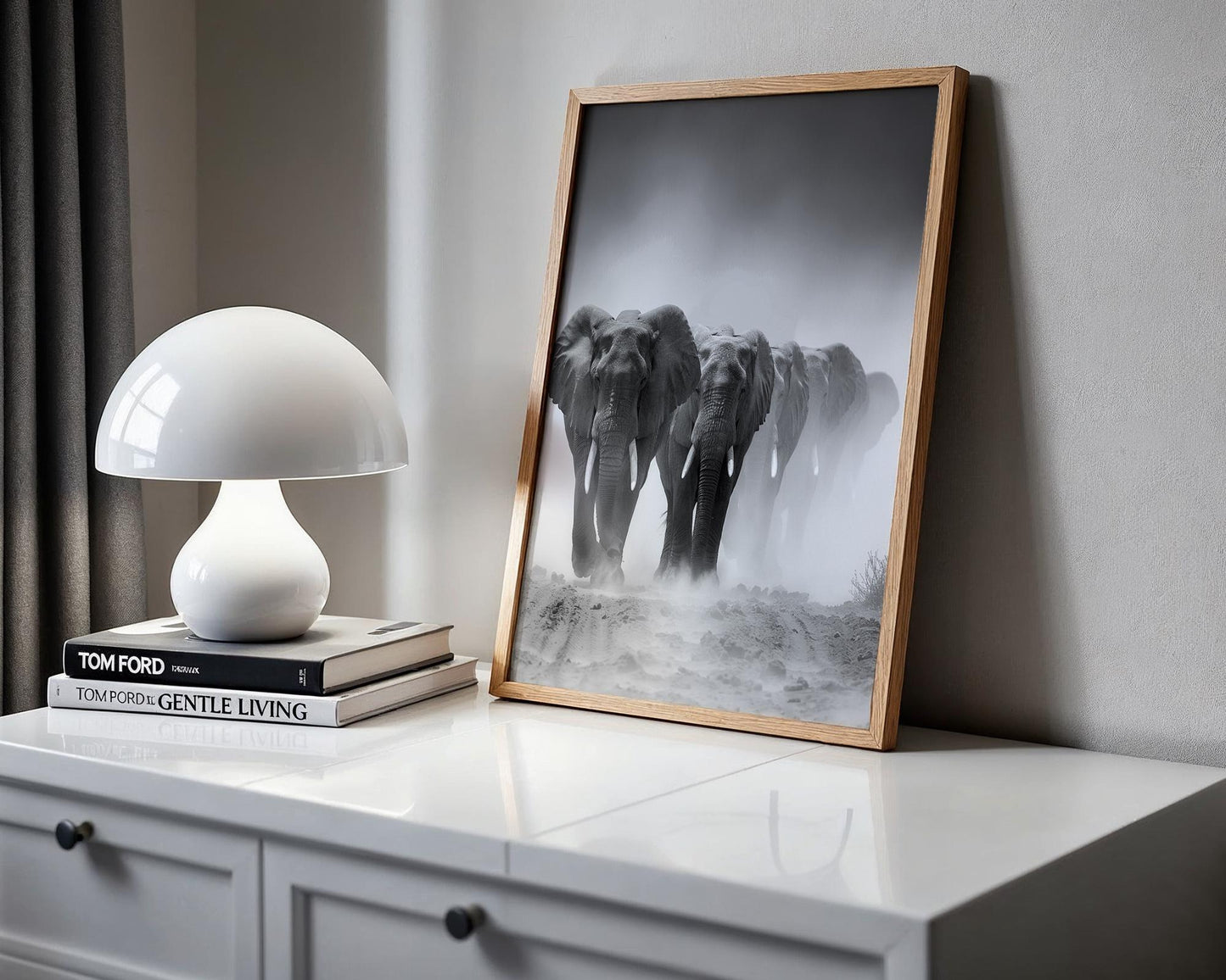 Wildlife Poster | Elephant Print | Black & White  Photography, Minimalist Safari Wall Art wall art print, minimalist black and white poster, modern Scandinavian wall decor, Monohaus