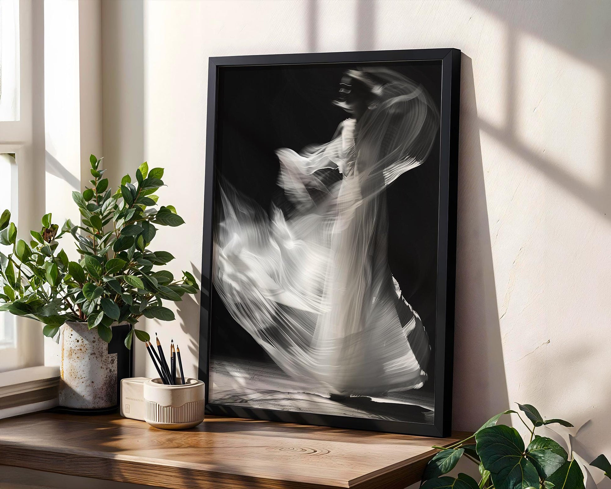 Minimal Wall Art Dancer in Motion | Black and White Fine Art Photography wall art print, minimalist black and white poster, modern Scandinavian wall decor, Monohaus