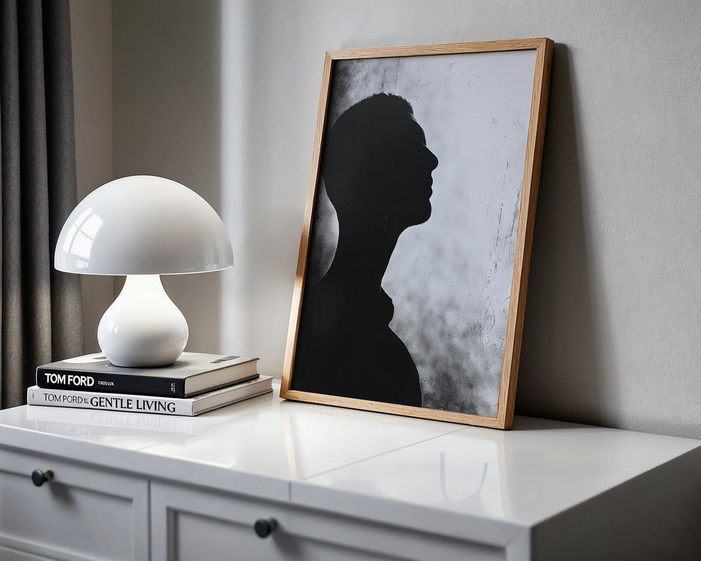 Minimal Wall Art | Black and White Male Portrait |  Monochrome Photography wall art print, minimalist black and white poster, modern Scandinavian wall decor, Monohaus