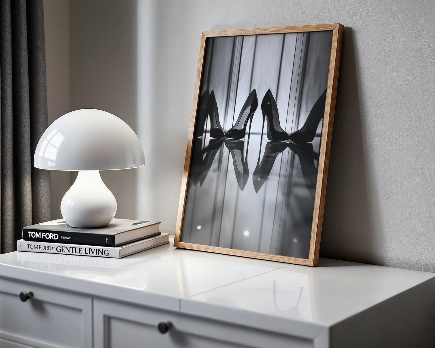 Minimal Wall Art Heels Art Print | Black and White Abstract Poster Luxury abstract wall art print, geometric minimalist poster, modern Scandinavian decor, Monohaus