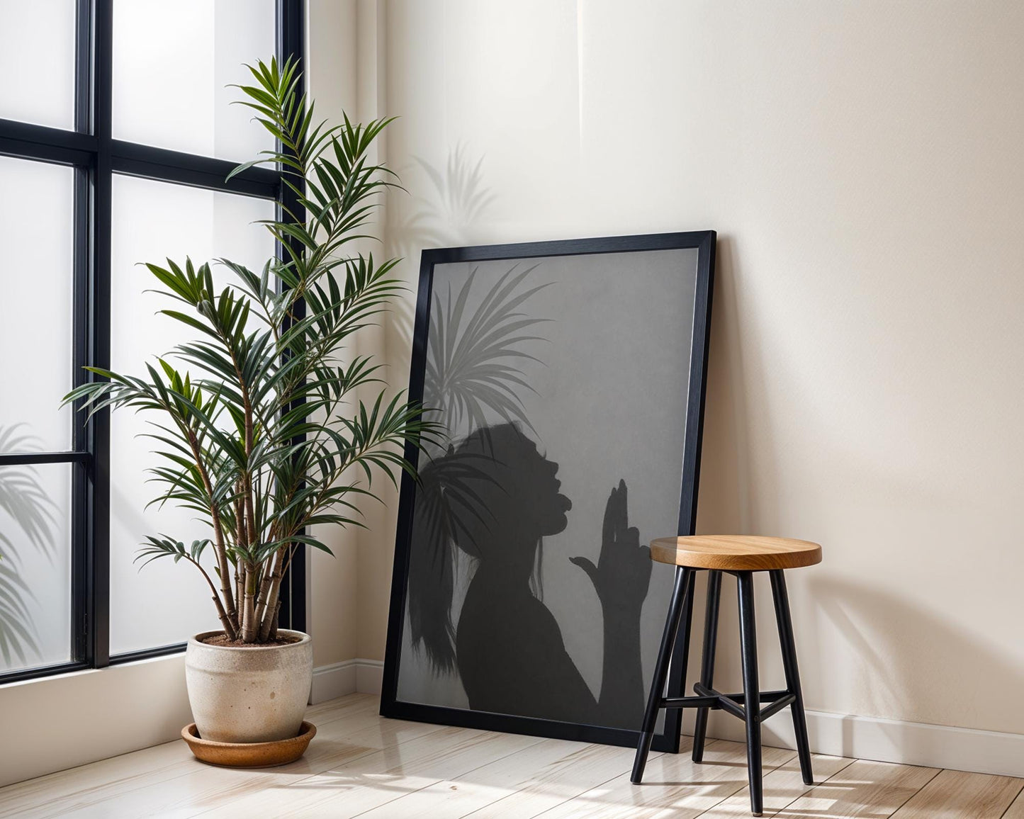 Designer Wall Art | Silhouette Print | Minimalist Modern Home Decor wall art print, minimalist black and white poster, modern Scandinavian wall decor, Monohaus