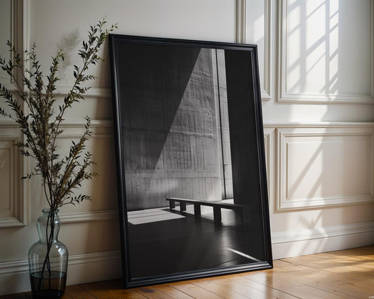 Urban Photography | Concrete Sunlight Print | Minimal Wall Art Architectural Home Decor wall art print, black and white architectural poster, minimalist modern Scandinavian wall decor, Monohaus