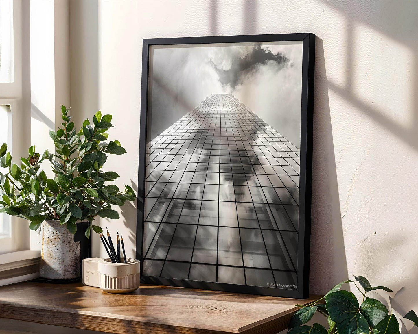 Urban Photography | Abstract Skyscraper Building Print | Minimal City Wall Art wall art print, black and white architectural poster, minimalist modern Scandinavian wall decor, Monohaus